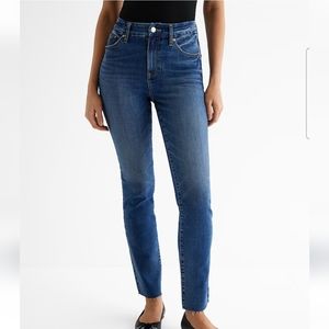 Express 90's slim high rise flex hyper stretch size large jeans